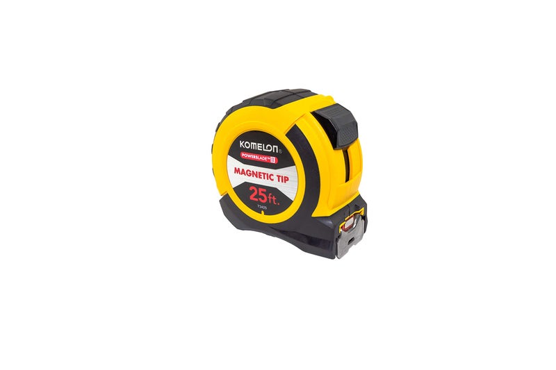 Komelon 73425; 25' x 1.06" Magnetic Powerblade II Tape Measure, Black/Yellow, Small - Image 2